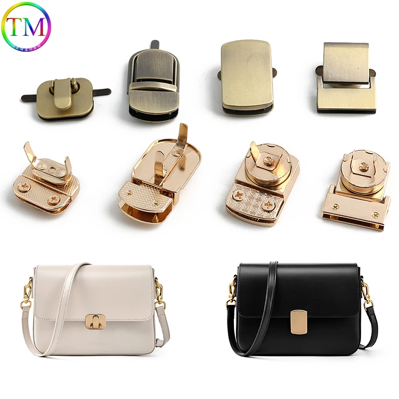 

2/10/20Pcs Metal Locks Press Locks Bag Clasp Magnetic Buckles for Handbags Shoulder Bag Purse Totes Closures Bag Accessories