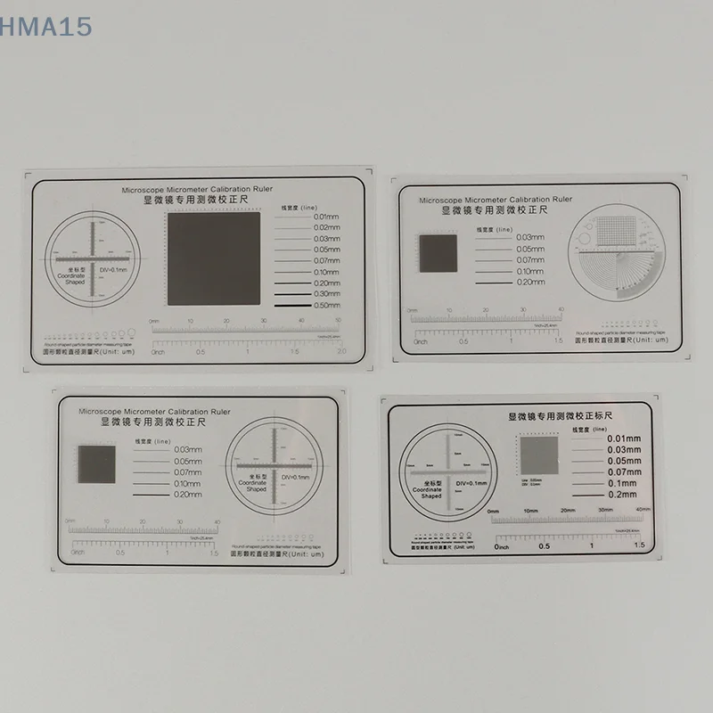 Righello morbido Microscopio Micrometro Calibrazione Linea di scorrimento Larghezza Diametro particelle Strumento di misurazione Calibro punto pellicola ad alta precisione