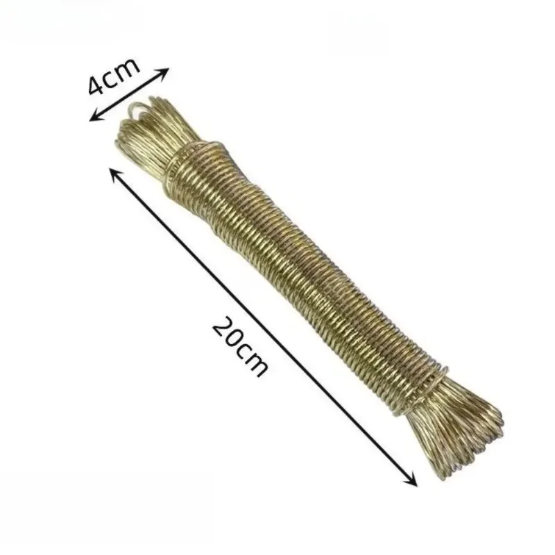 Hochbelastbare PVC-beschichtete Stahlwäscheleine für Innen und Außen, Camping, Balkon, Wäschetrocknungsseil, Rostfreies Zubehör – Detail 6