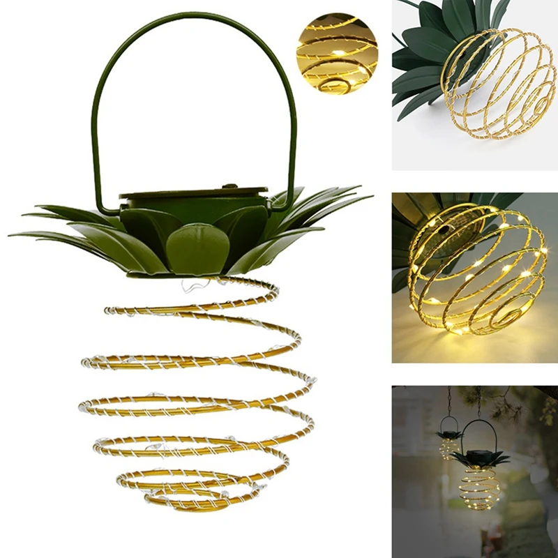 

KEKA LED Solar Garden Lights Hanging Lantern Outdoor Waterproof Solar Pineapple Lamp For Home Festival Garden