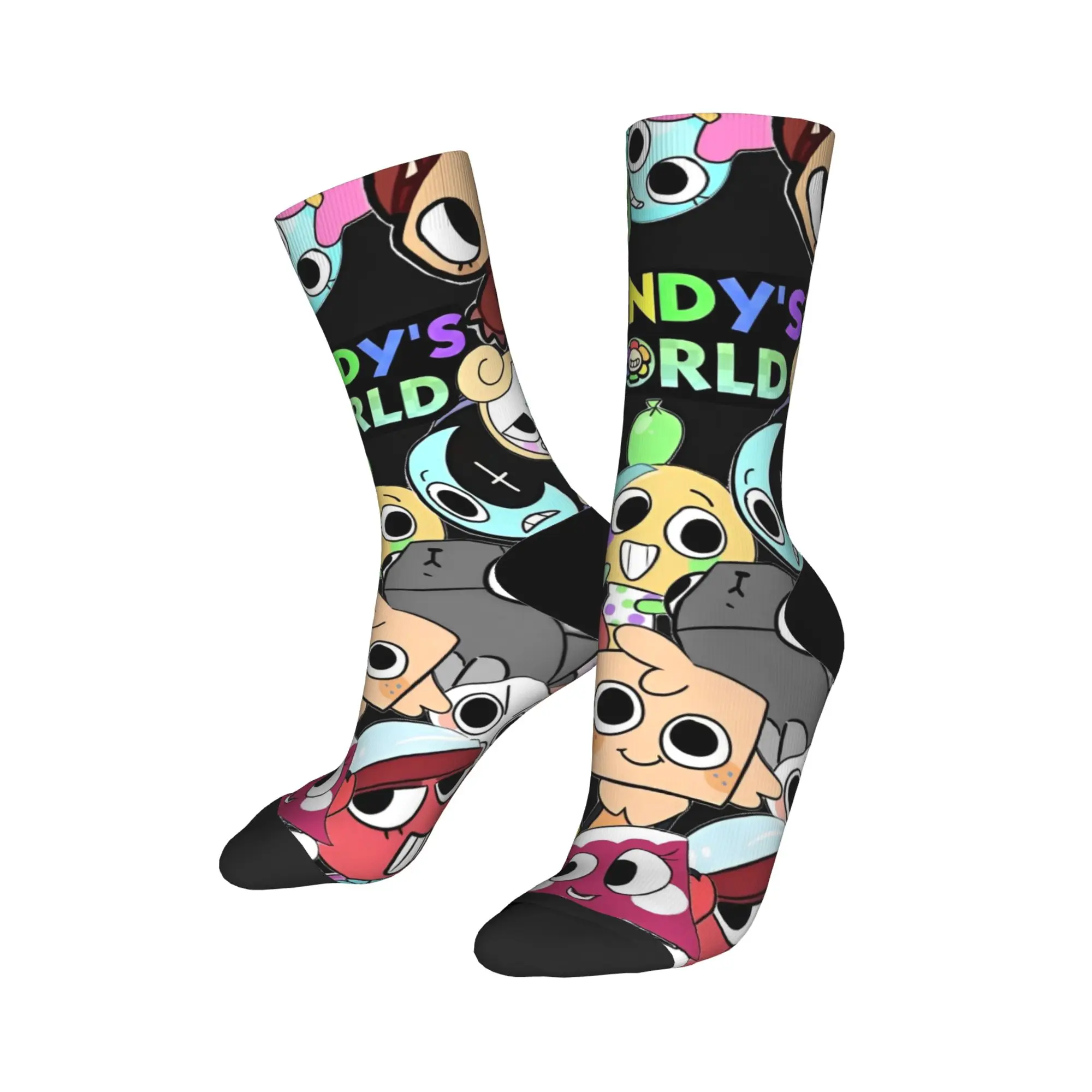 Moda Dandys World Videogames Meias de futebol Meias de poliéster para mulheres e homens respiráveis