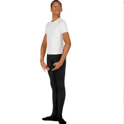 Hot Sale Wholesale Discount Men Boy Black White Soft Microfiber Footed Dance Ballet Tights