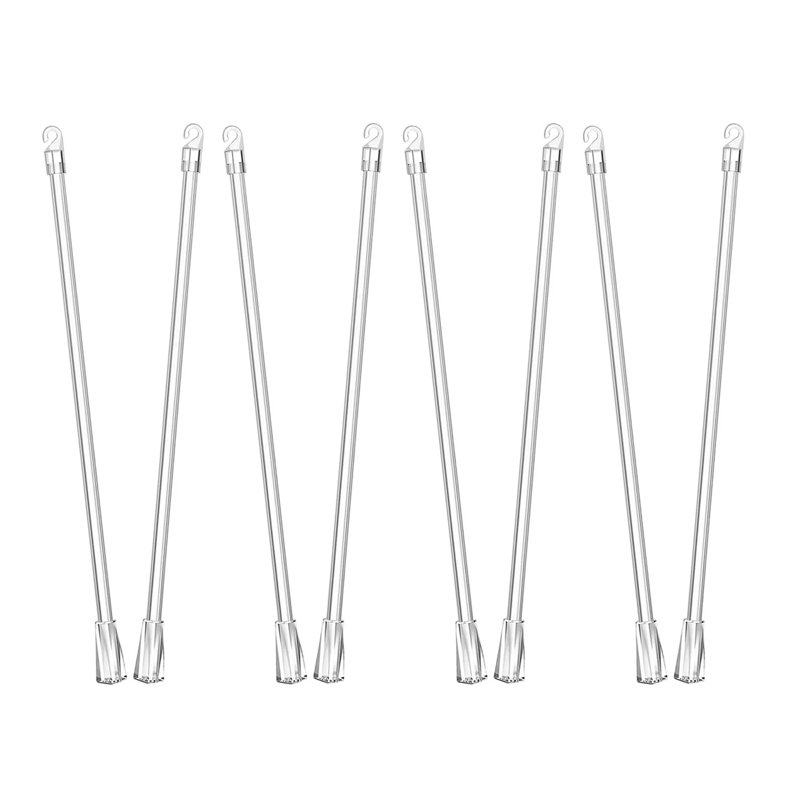 

8Pcs Vertical Blind Wand Replacement Clear PP Material Hook Handle Easy Install Home Window Curtain Pull Rod Repair Parts