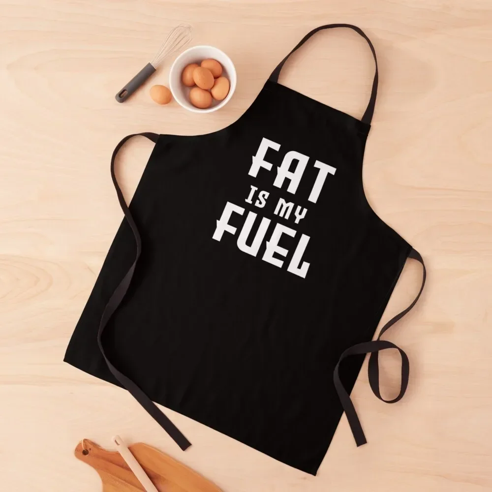 

Fat is my fuel black and white Apron Kitchen Apras Man Women's Kitchen Children'S Kitchen Front Apron