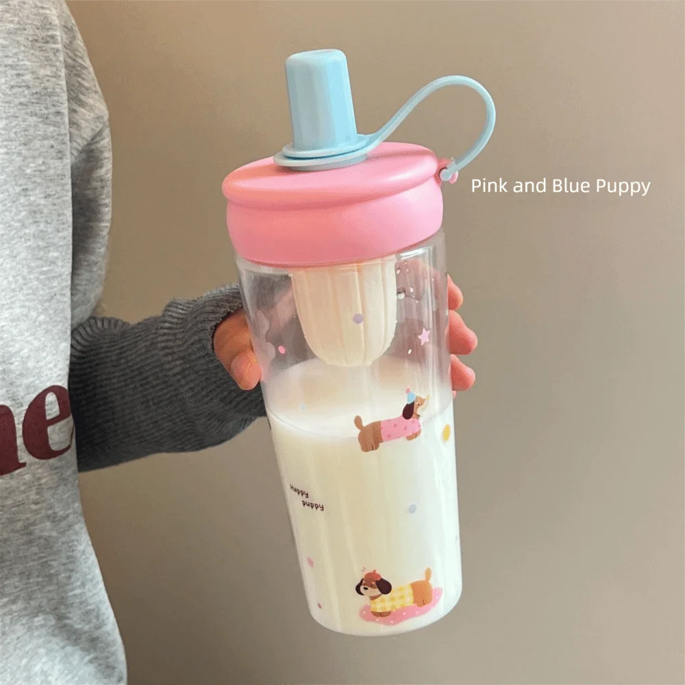 

Cute 700ml Straw Cup Drinkware Animal Cup With Lid Straw Large Capacity Water Bottle for Juice Milk