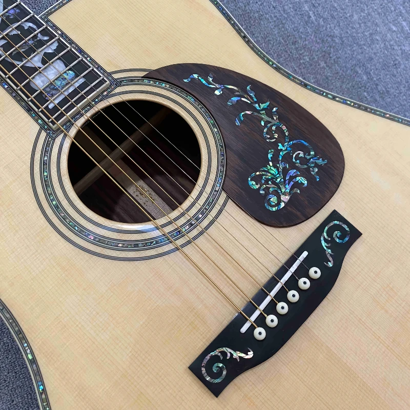 41 Inch D45 Acoustic Guitar Wooden Vase Classic Solid Top Ebony Neck Folk Guitar Solo High Quality Delivery Included Gift 2026 view 4