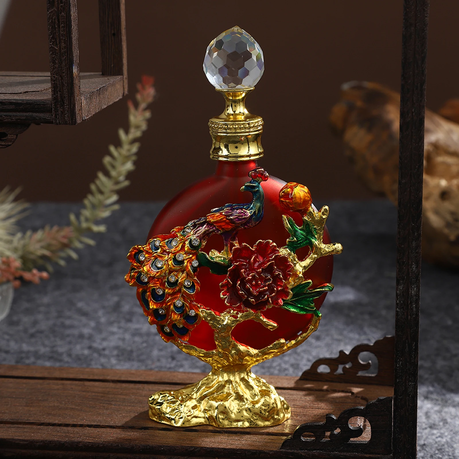 ขวดน้ําหอมเปล่าเคลือบนกยูงดอกไ - Perfume Fragrance Lotion บทวิจารณ์และราคา