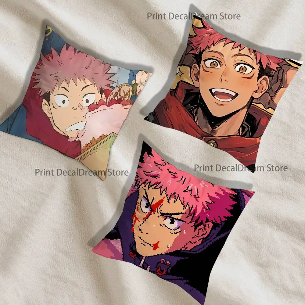 

Anime Y-Yuji Itadori Pillow Case Ultra Soft Skin Friendly Fabric Cloud Like Comfort & Concealed Zipper