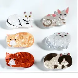 New Texture Cat Hair Claw for Women Cartoon Cute Animal Acetate Hair Clip Shark Clip Headwear