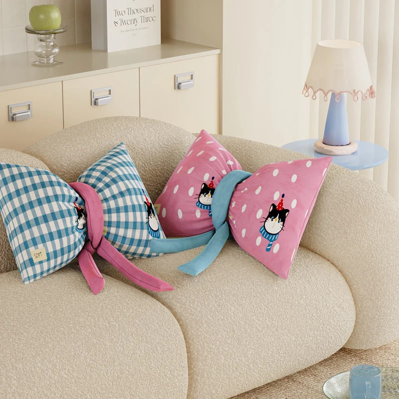 Cartoon  Knot Pillow Home Decorative Sofa Bedroom Decor Pillow PP Cotton Filling Washable Holland Velvet Cover