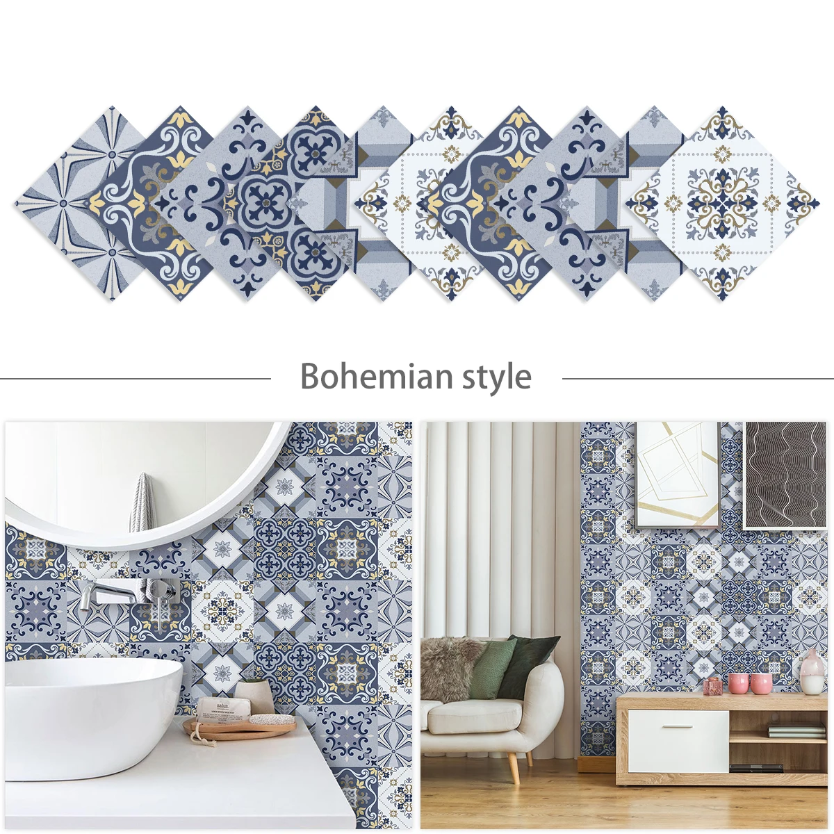 10pcs 대리석 패턴 벽 스티커 자체 접착식 주방 백 - Ceramic Tile Floor 리뷰 및 가격