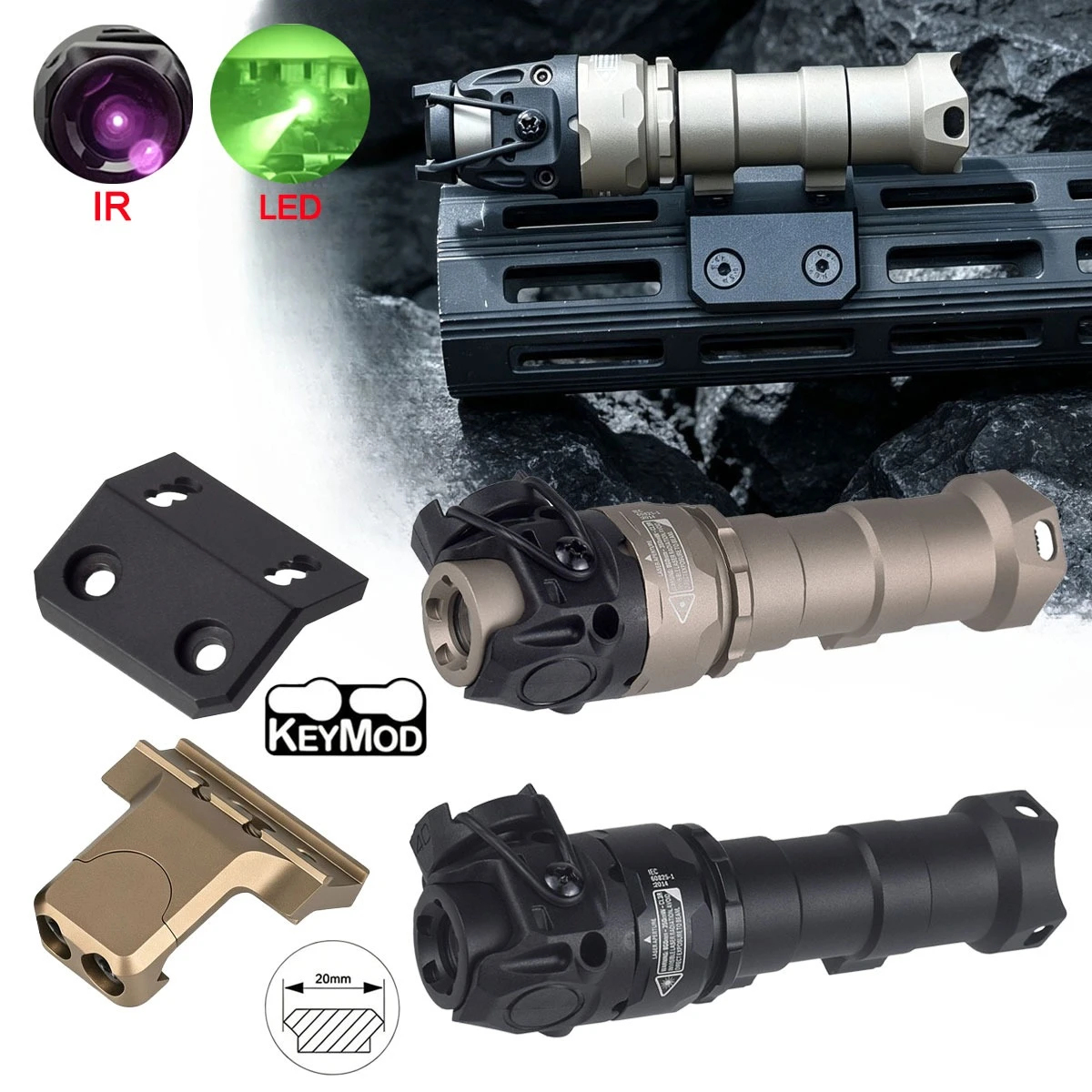 KIJI K1 K1-3 IR LED Flashlight - đánh giá và giá Ir Illuminator 850Nm Flashlight