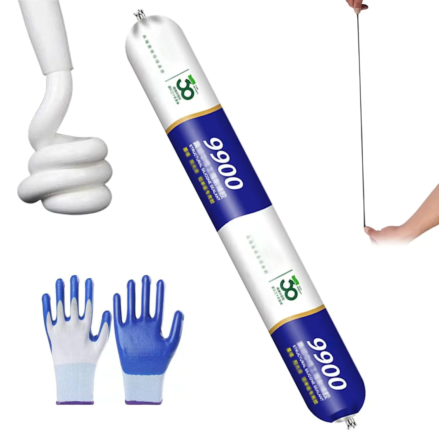 DH-9900 High Temperature Resistant Silicone Sealant for Bathroom Roof Wall Crack Waterproof Transparent Black Gray White 500ML