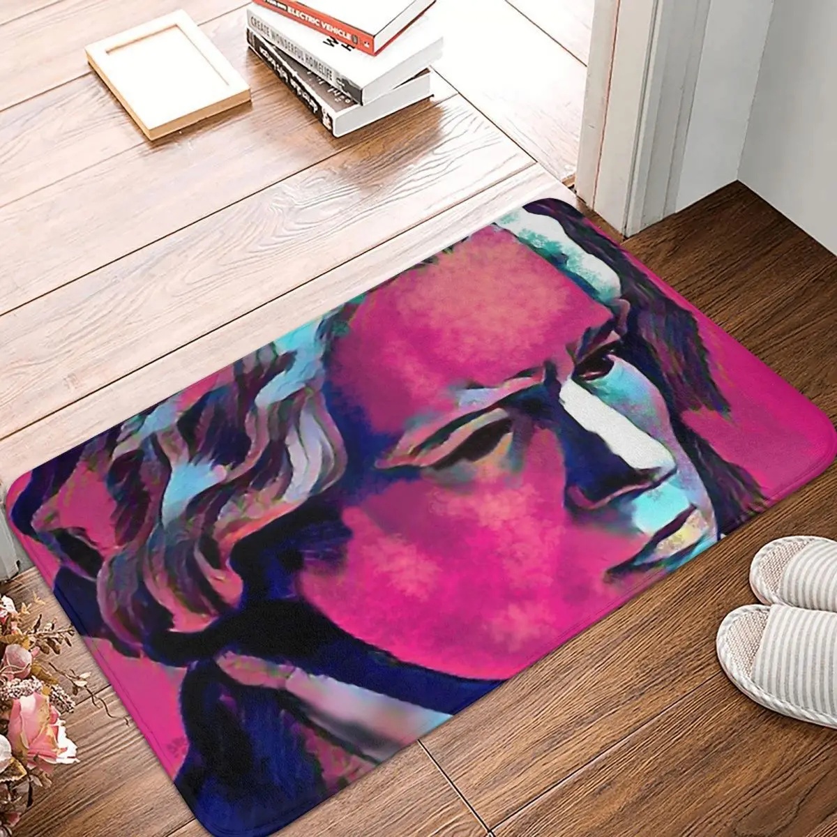 Beethoven Great Tenacity And Great Talent Non-slip Doormat Kitchen Mat Musicians Balcony Carpet Entrance Door Rug Indoor