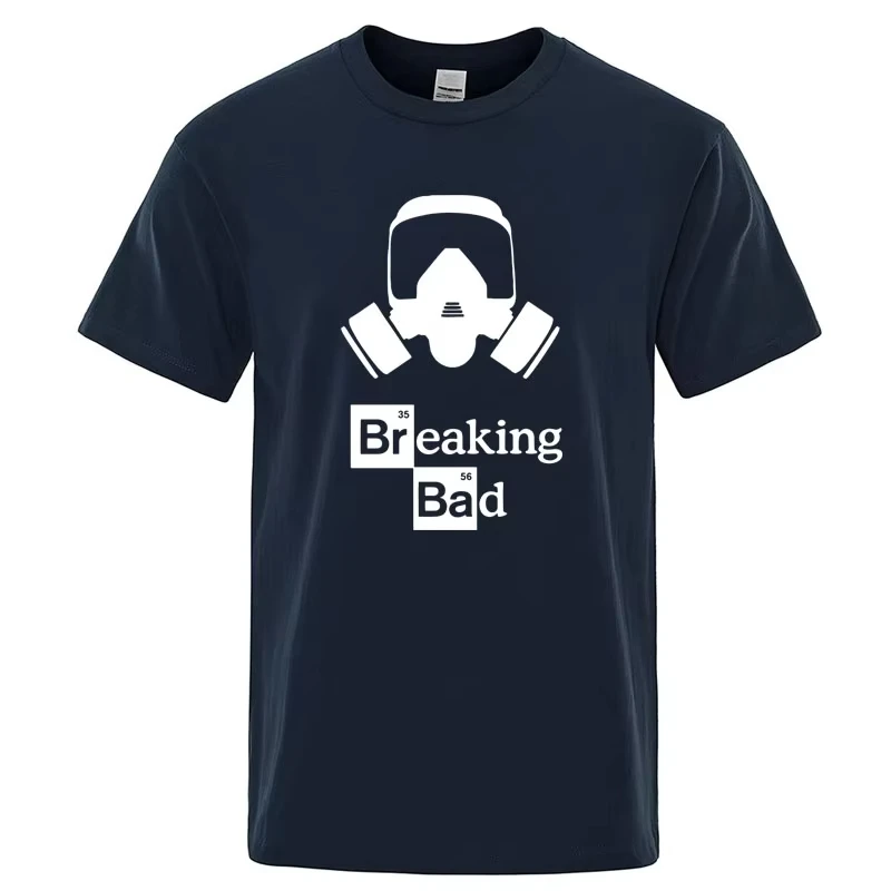 Hot American TV Show Fans Graphic T‑Shirt Gas Mask Element Print Unisex Casual Short Sleeve Pop Culture Novelty Streetwear Tee