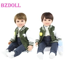 60 CM Silicone Reborn Boy Doll For Girl Toddler Babies Dress Up Boneca Birthday Gift Child Play House Bedtime Toy