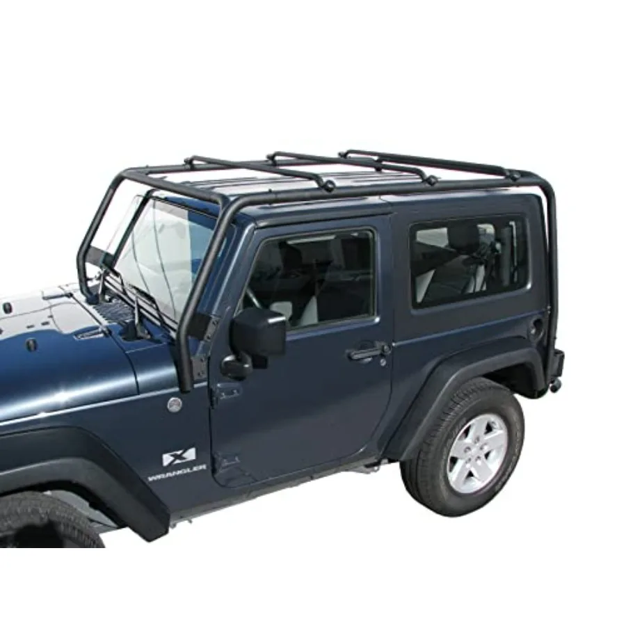 

Trail FX J021T Roof Rack for SUV with Black Aluminum Frame and Rust-Resistant Coating for Secure Cargo Transport