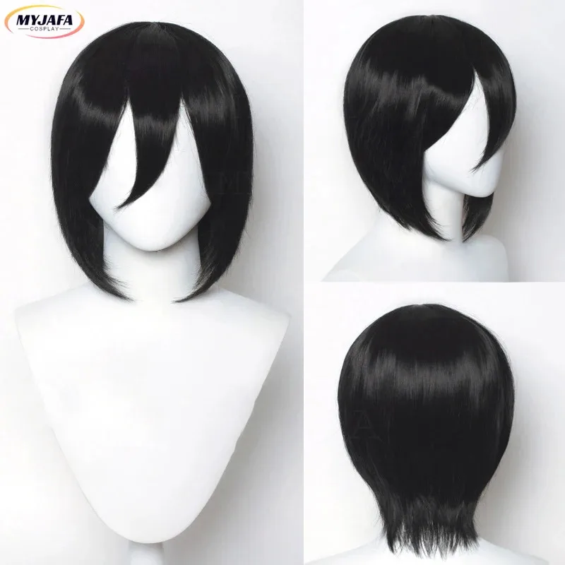 Cy30cm Cosplay Wig Short Straight Multi-color Basic Unisex Wig Heat Resistant Synthetic Hair Halloween Party Wigs + Wig Cap
