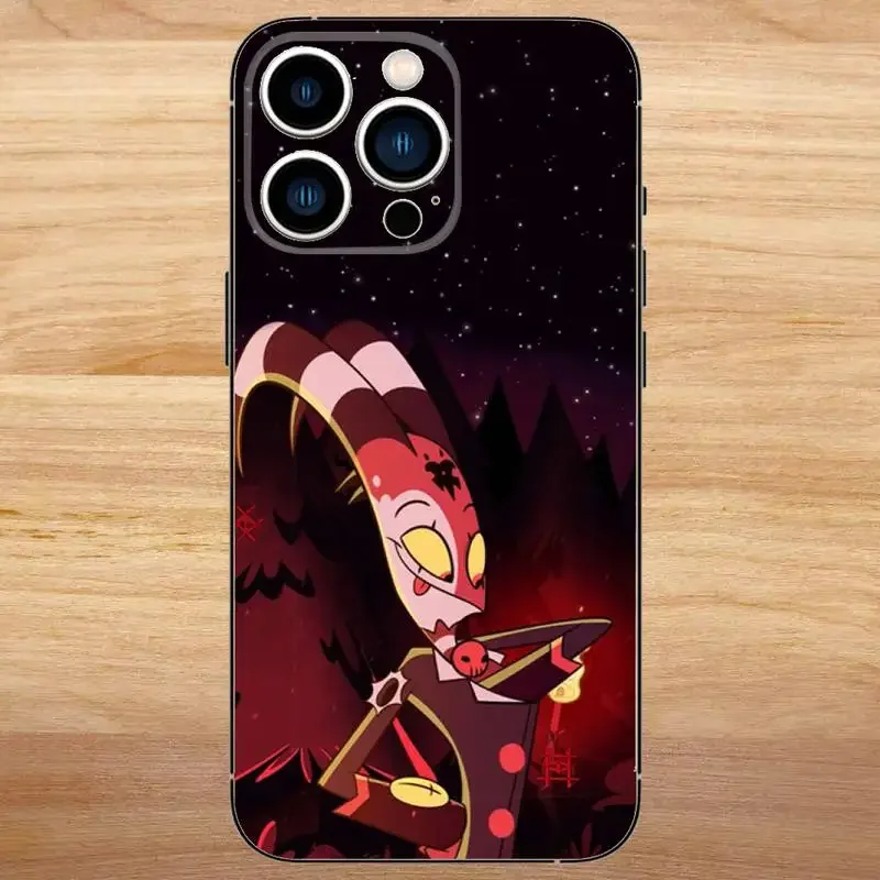 Helluva Boss Anime Phone Case For iPhone15,14,13,12,11,Pro,Max,Plus,Mini,X,XS,XR,8,7,6,S,Plus,SE Soft Black Case