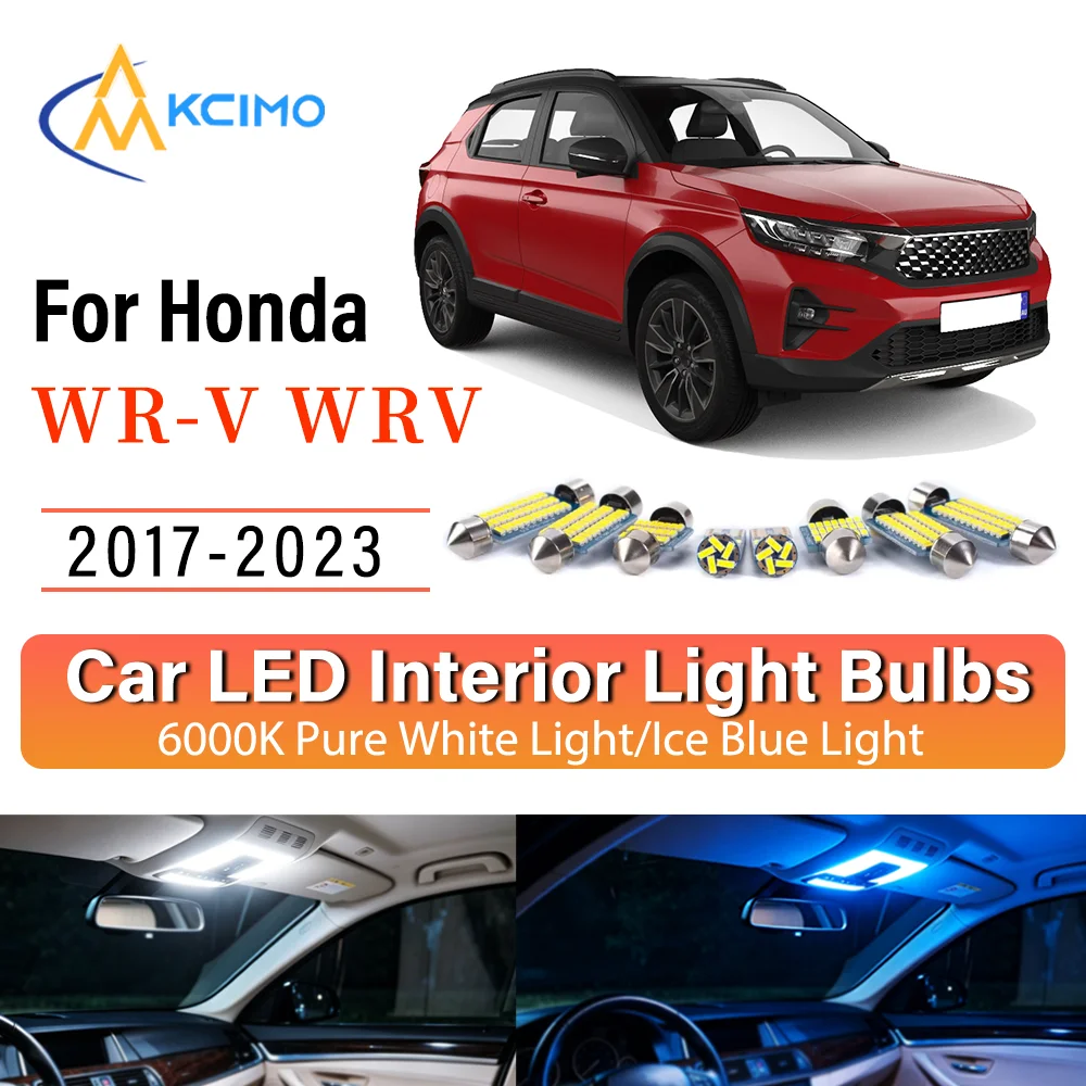 

Interior Lighting Kit For Honda WR-V WRV 2017-2023 LED Bulbs for Dome Map Door Trunk License Plate Light