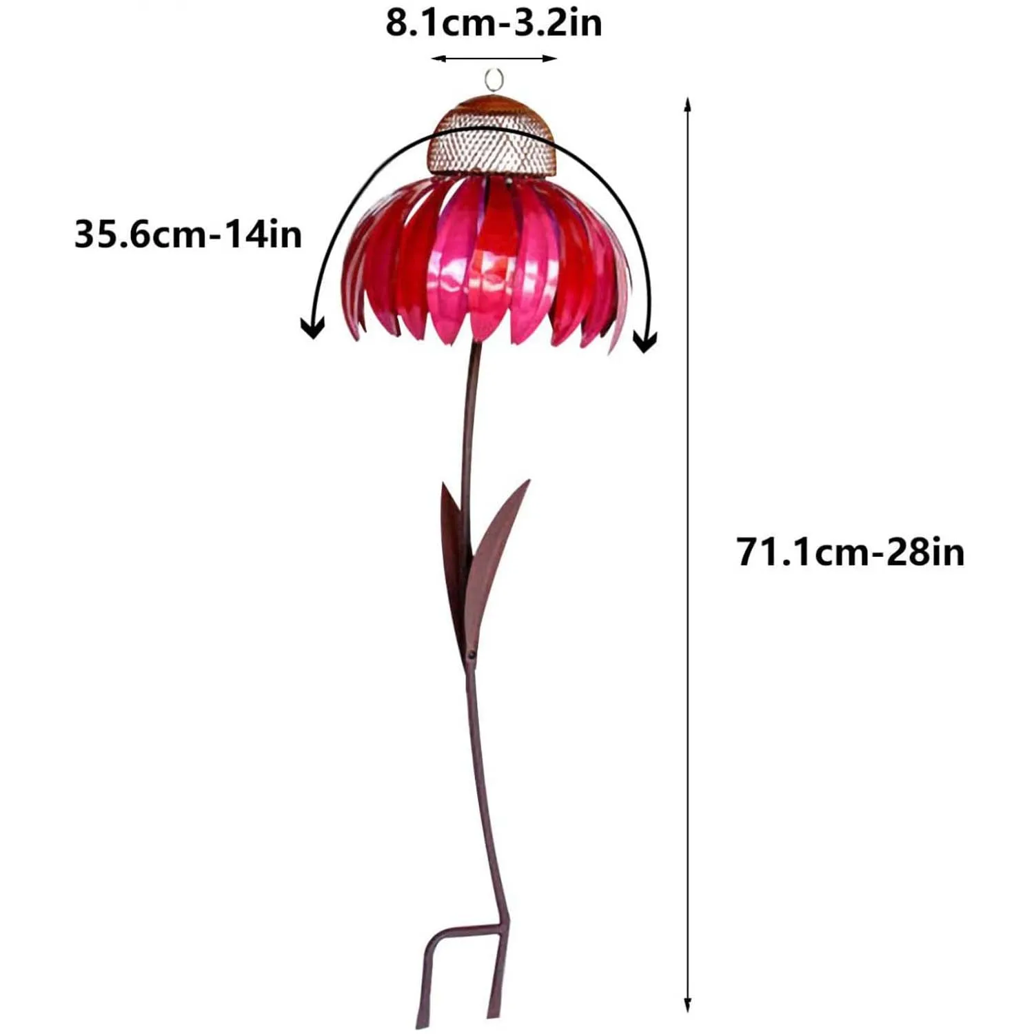 Mangeoire à oiseaux autoportante créative et avancée, support de jardin en métal avec bol à nourriture, décoration de jardin d\'extérieur à fleurs