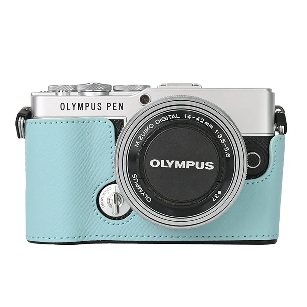 

E-P7 Алюминиевый металлический чехол из натуральной кожи для камеры Olympus PEN E-P7 EP7 Нижняя крышка с отверстием для аккумулятора
