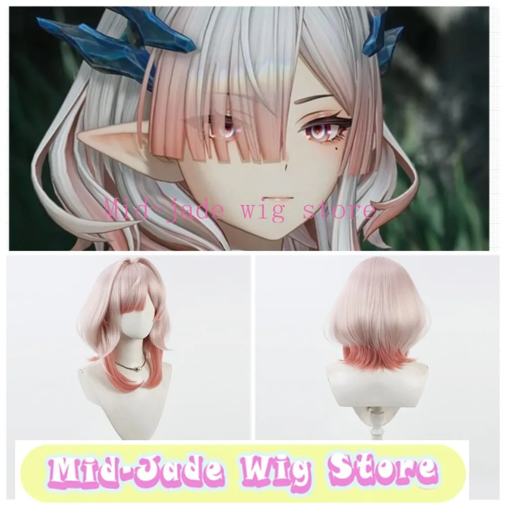 

Парик для косплея Arknights Endfield Mi Fu, с имитацией кожи головы, градиентный, длинный, прямой, игровой, дышащий, для Comiket, хит продаж