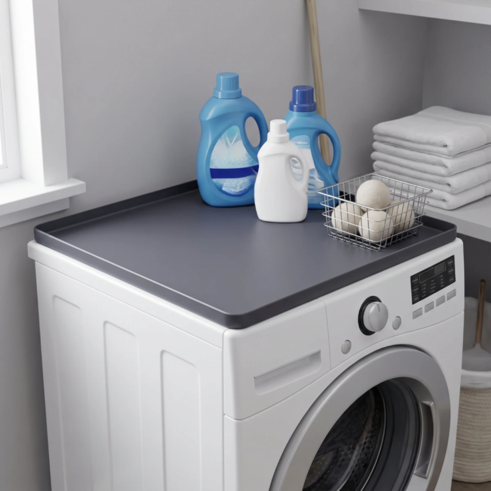 Appliance Appliance Pad Silicone Washing Machine Mat with Raised Rim Refrigerator Top Protector Waterproof Drain Pan Non-Slip