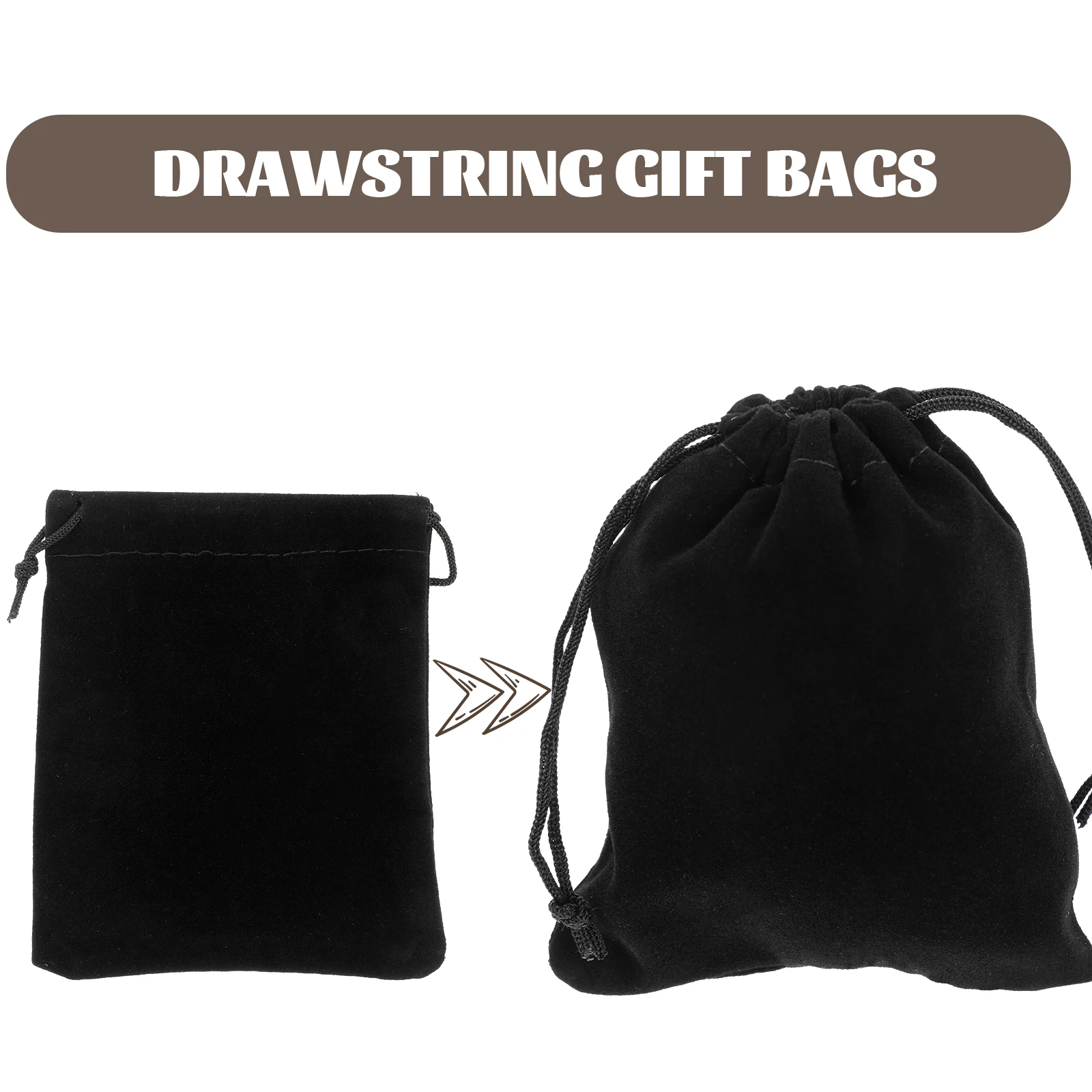 

10pcs Drawstring Jewelry Lint Material Portable Gift Bag Festival Present Bag Wedding Storage Pouch Compact Travel for Kids