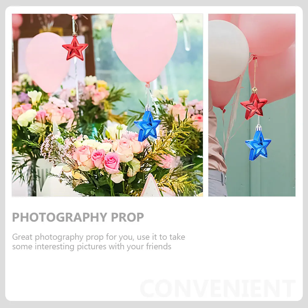 

24 Pcs Pentagram Decoration Christmas Tree Decorative Star Prop Ornament Home Supplies American Exquisite Household Products