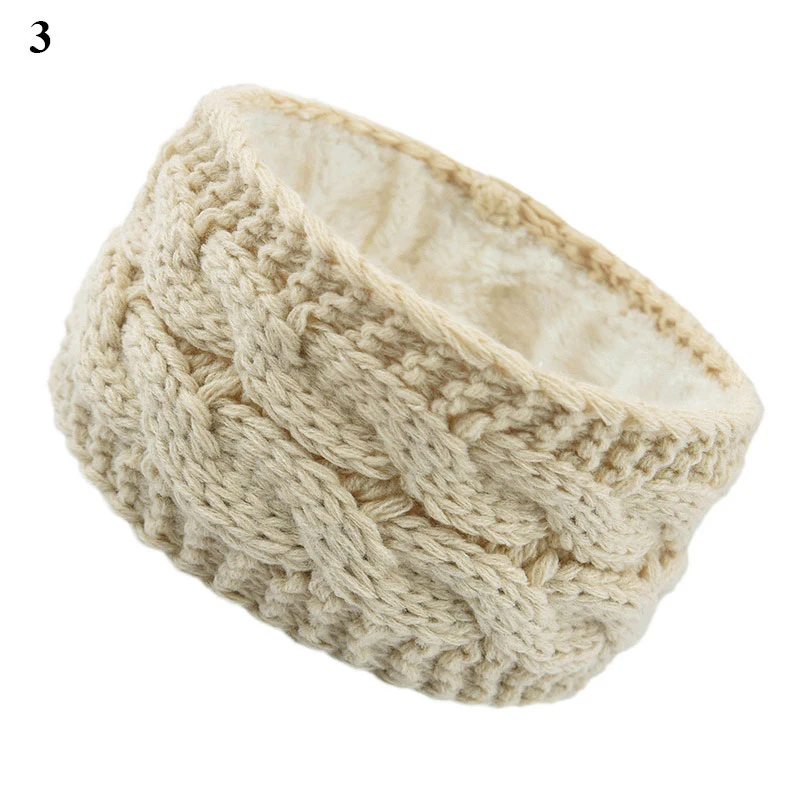 Winter Knitting Headband Twist Wide Elastic Hair Bands Crochet Knitted Woolen Hairband Warm Ear Turban Headwraps Hair Accessorie