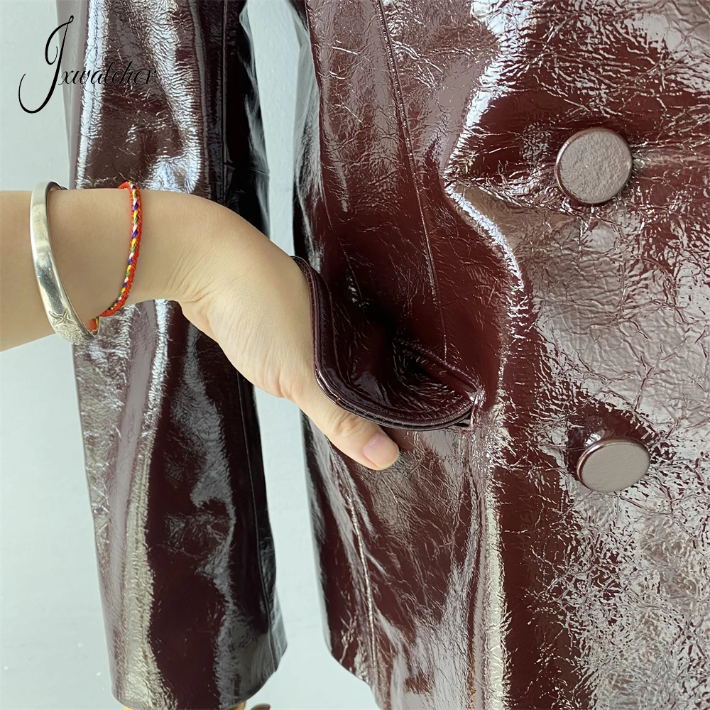 Jxwatcher cappotto invernale in pelle di pecora da donna giacca in vera pelle da vino da donna autunno inverno moda cappotti in vera pelle nuovo arrivo
