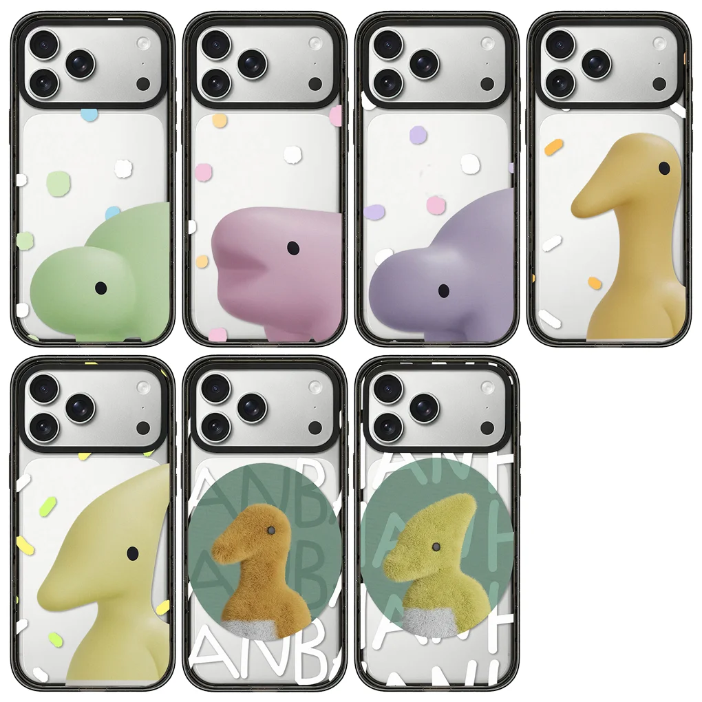 

cartoon pterosaur 2.0 Acrylic Black Border Phone Cover for IPhone 12 13 14 15 16 17 Pro Max Case for IPhone 17 Air