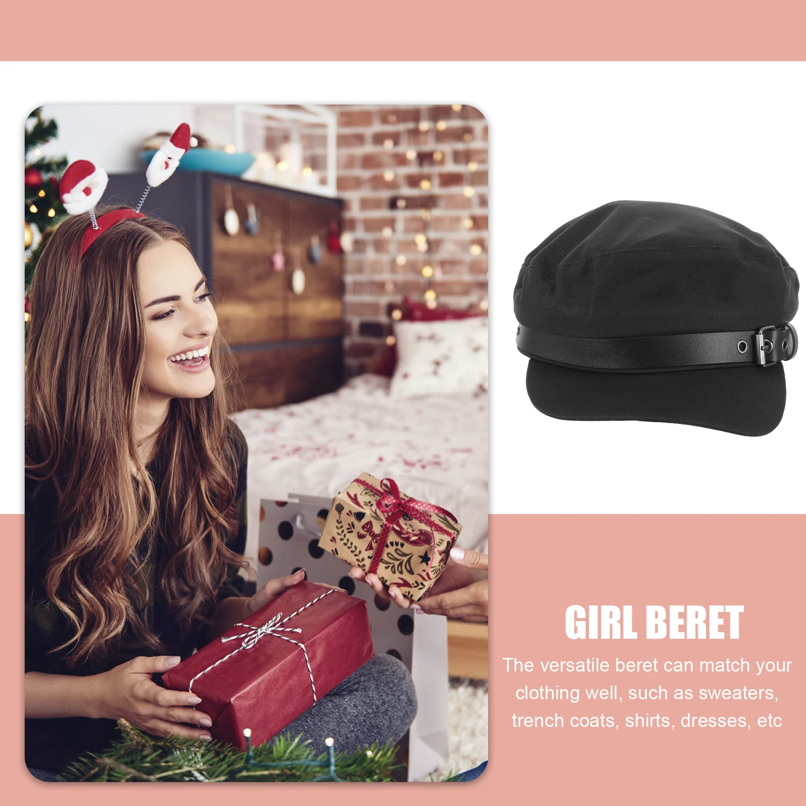 

Beret Hat Women Casual Caps Fashion Beret Stylish Lady Peaked Cap Cotton Blend All-Match Hat For Travel Party Outing