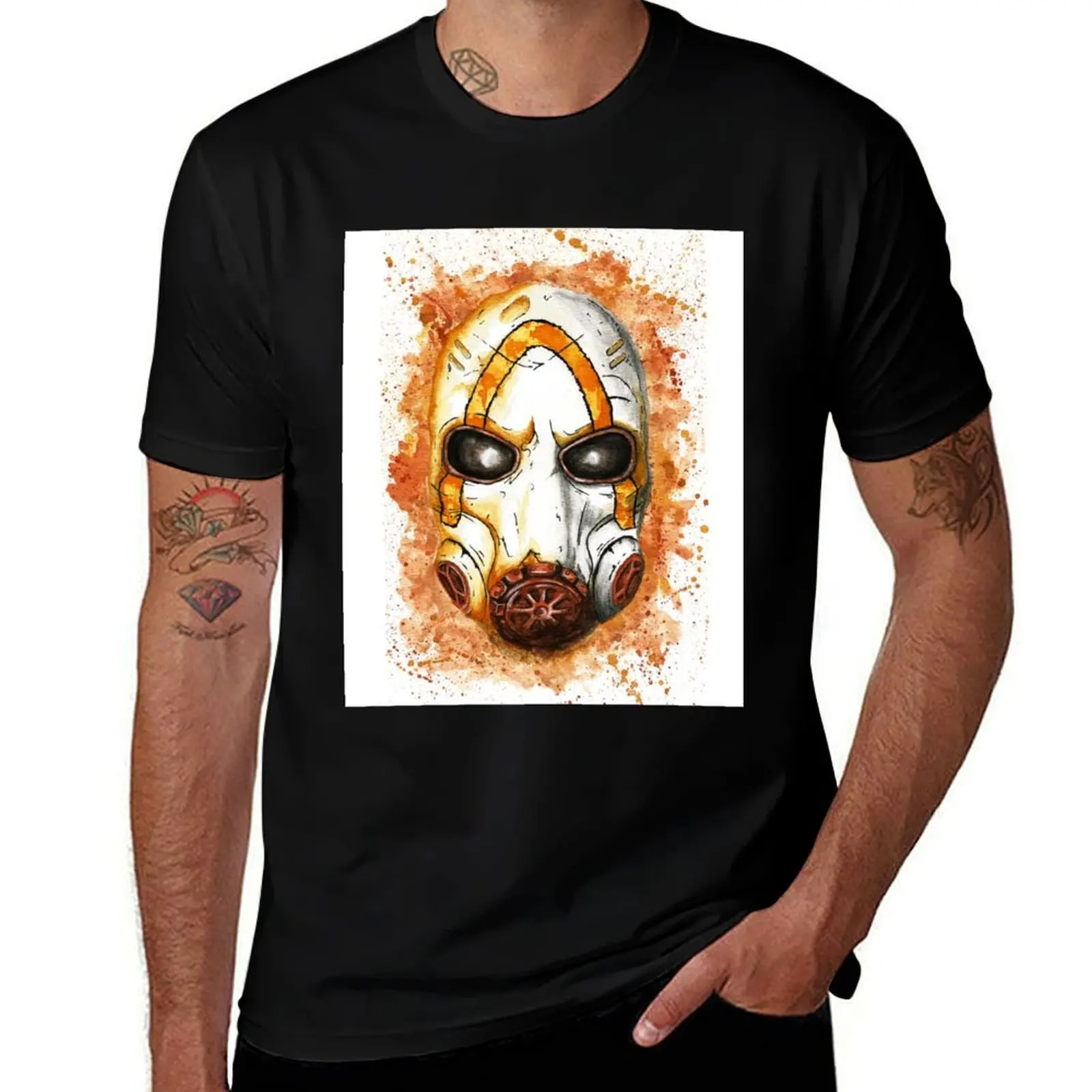 

Psycho Mask Watercolor T-Shirt Urban Casual Loose Fit Tee