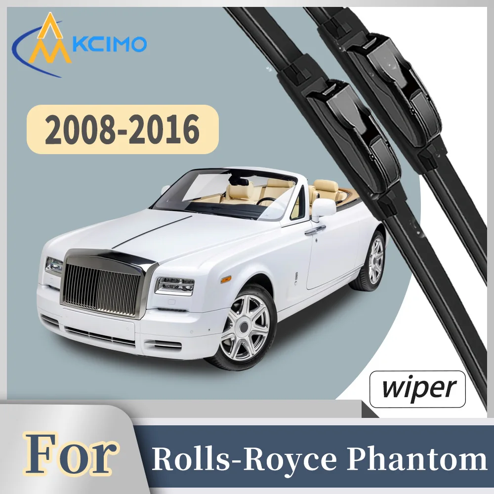 

Premium Rubber Front Windscreen Wiper Blades For Rolls-Royce Phantom Coupe 2008-2016 Wiping Waterproof Windshield Kit 2Pcs