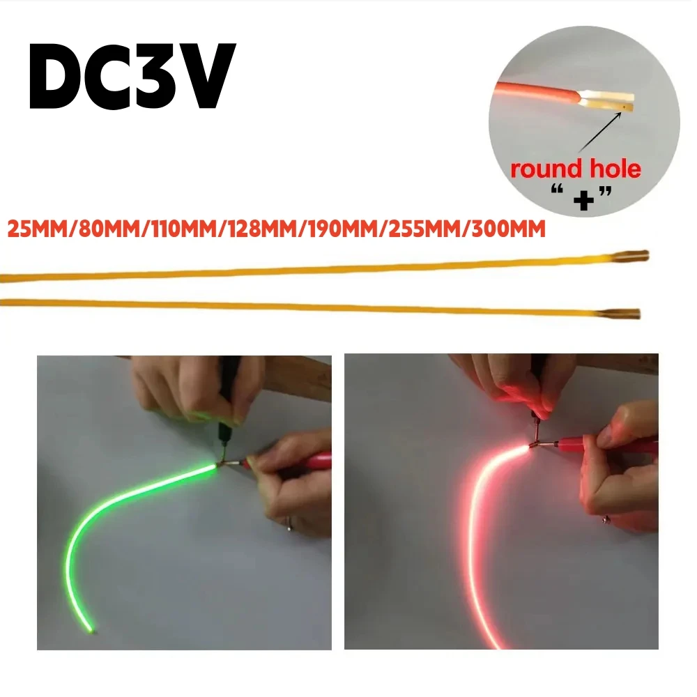 Free Cut Flexible LED Filament for Edison Bulb Lamp Parts DIY 25mm 80mm 110mm 300mm DC 3V Lamp Accessories Diode Night Lights