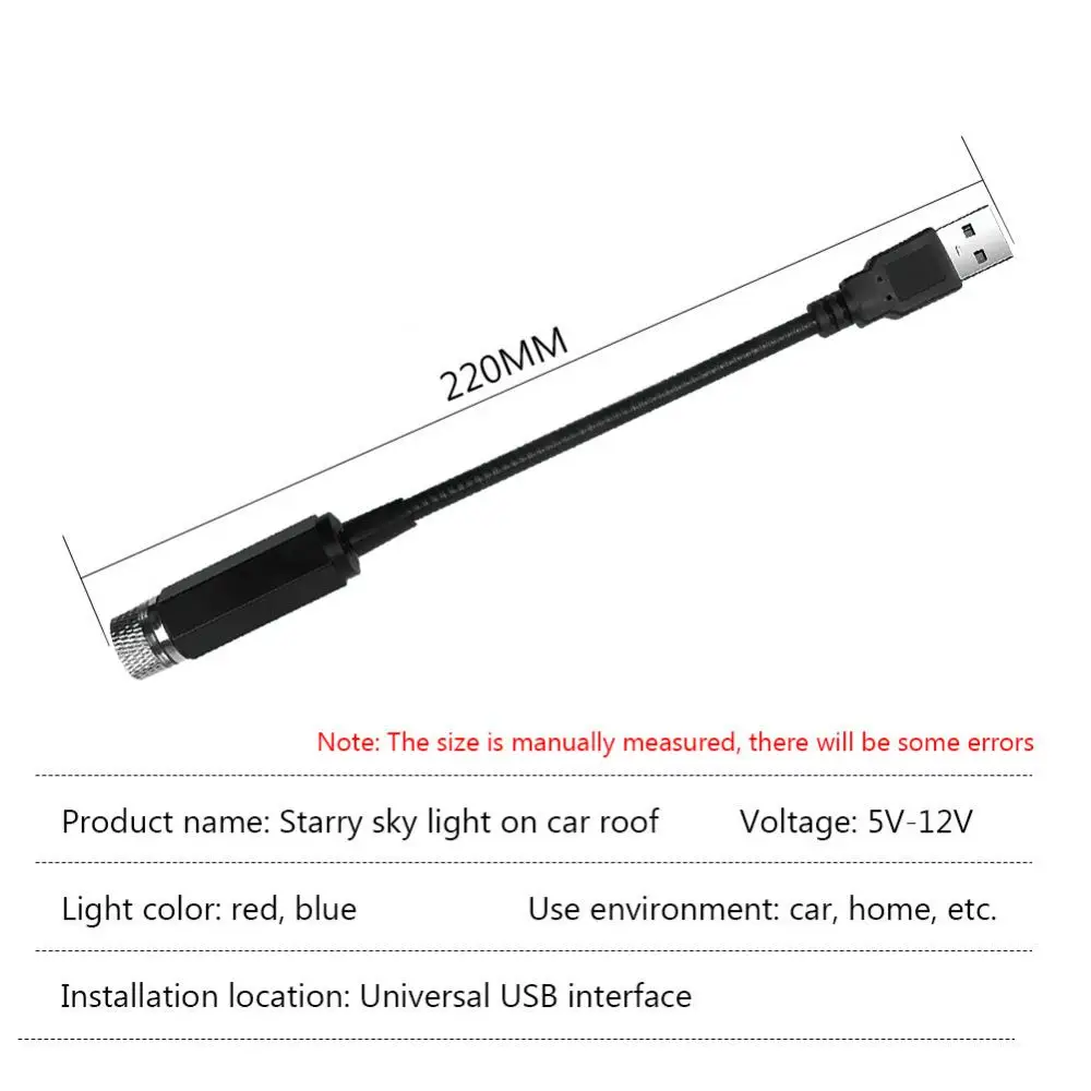 Романтический светодиодный ночник с изображением звездного неба, USB-проектор для освещения на крыше автомобиля, регулируемая атмосфера, лампа с галактикой для комнатного потолочного декора