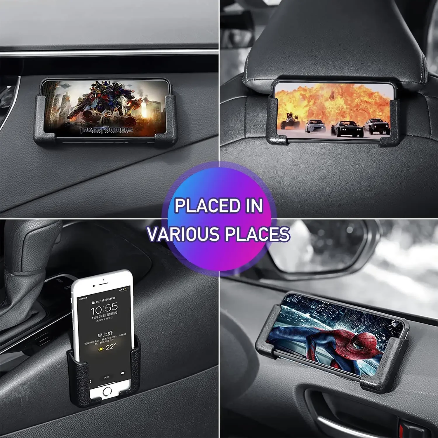 Multifunction Car Phone Holder Portability Sticky Bracket Lightness Mobile Phone Mount No Space Occupy Auto Interior Accessories view 6