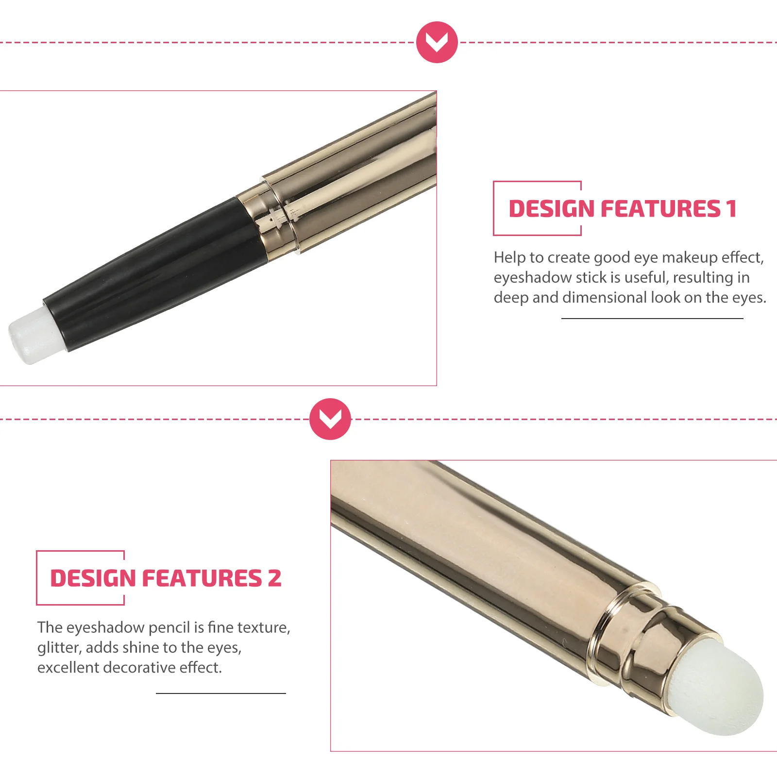 Glitzer-Lidschattenstift, feine Textur, wischfester Make-up-Buntstift mit weicher Mischspitze für den täglichen Gebrauch von Frauen