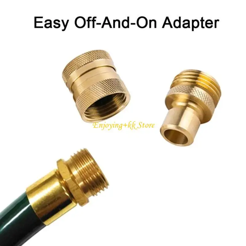 

Q1JB Garden Hose Quick Connectors Brass Connectors 3/4 inch GHT Water Hose Connector