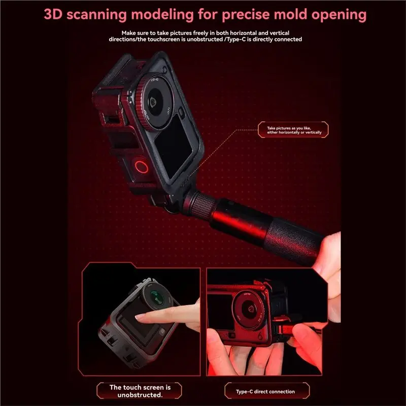 ABKI- Cage Frame For DJI OSMO Action 6- Action Camera Protective Mounting Bracket For Horizontal/Vertical Recording Access - view 5