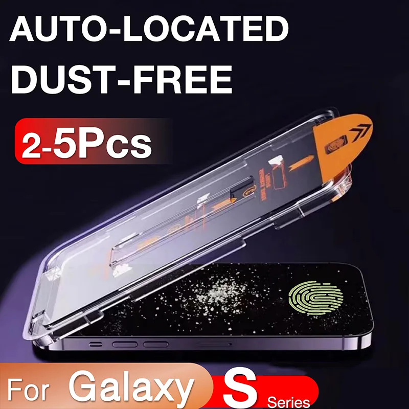 

Fingerprint Unlocking Tempered Glass For Samsung S25 S26 Edge S24 Ultra S23 S22 S21 Plus One-Click Paste Dust-Free Privacy Glass
