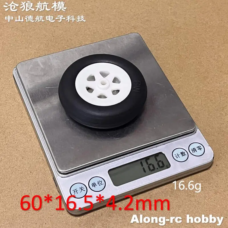 Modèles d'avion RC Hobby, modèle d'avion à monter soi-même, train d'atterrissage, aile libre 90EDF T45, pièce de rechange, roue EVA, 2 roues 60x16.5x4.2mm 60mm