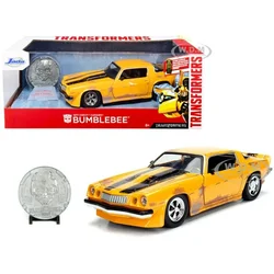 Jada 1:24 1977 Chevrolet Camaro BUMBLEBEE High Simulation Diecast Metal Chevrolet Alloy Model Car Toys for kids Gift Collection