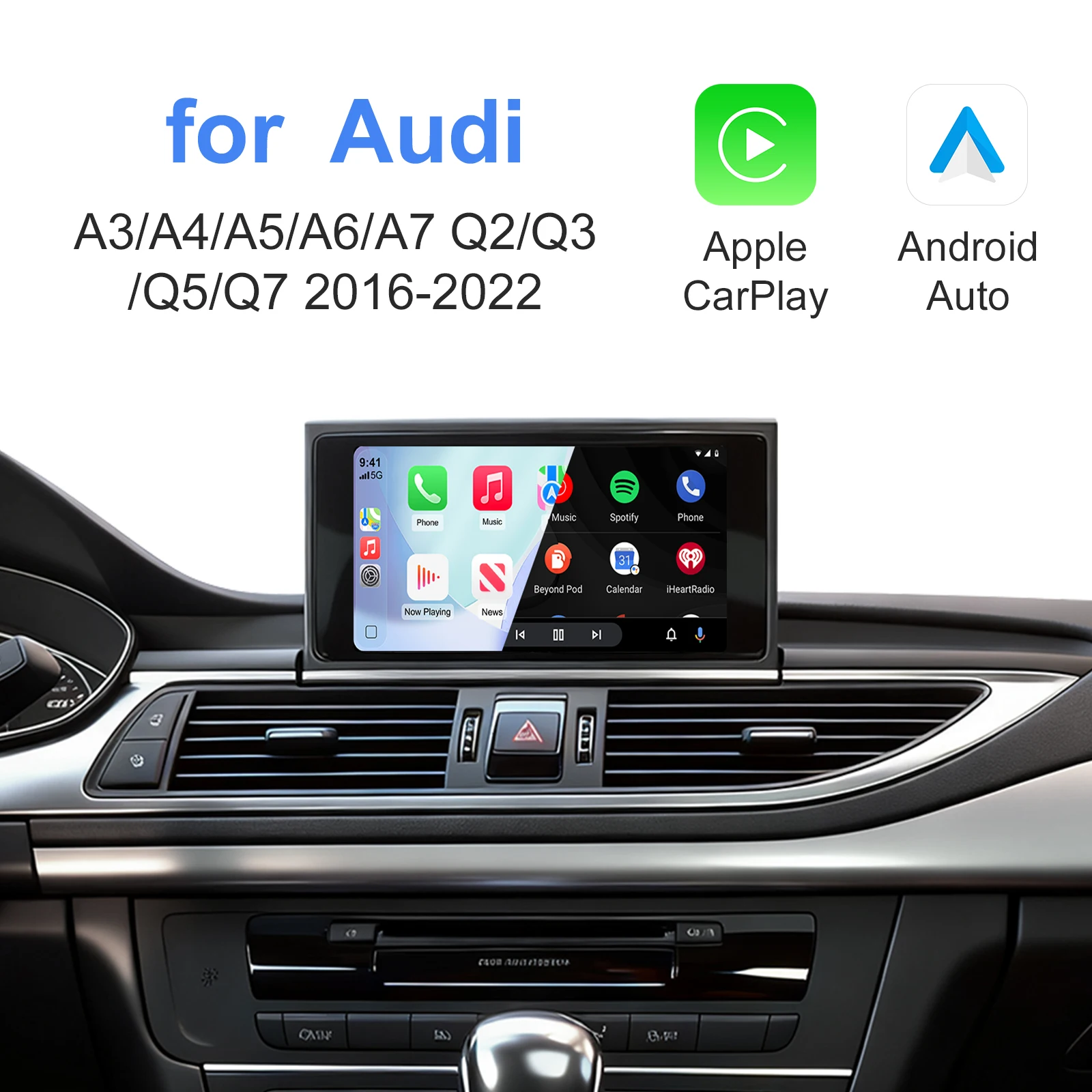 EzoneTronics OEM Screen Upgrade Decoder Box for Audi A4/A5/Q2L/Q5L/Q7 2016-2022, 7