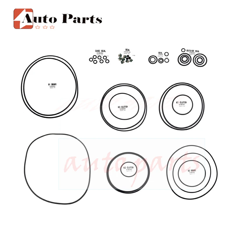 

K185A TR60SN 09D Automatic Transmission Seal Ring Kit Car Gearbox Gasket Set Oil Leak Repair Sealing Parts for AUDI VW
