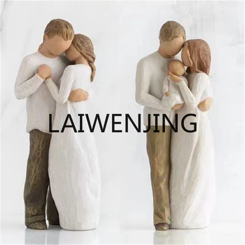 Willow Tree Handmade Sculptured Ornaments Living Room Art Portrait Home Decoration Couple Wedding Commemorative Gift