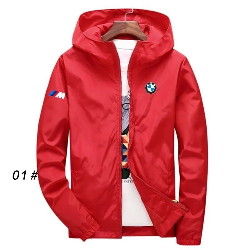 2025 BMWCoat Spring Trendy New Men's Workwear Motorcycle Club Outdoor Casual Fashion Brand Waterproof Windbreaker