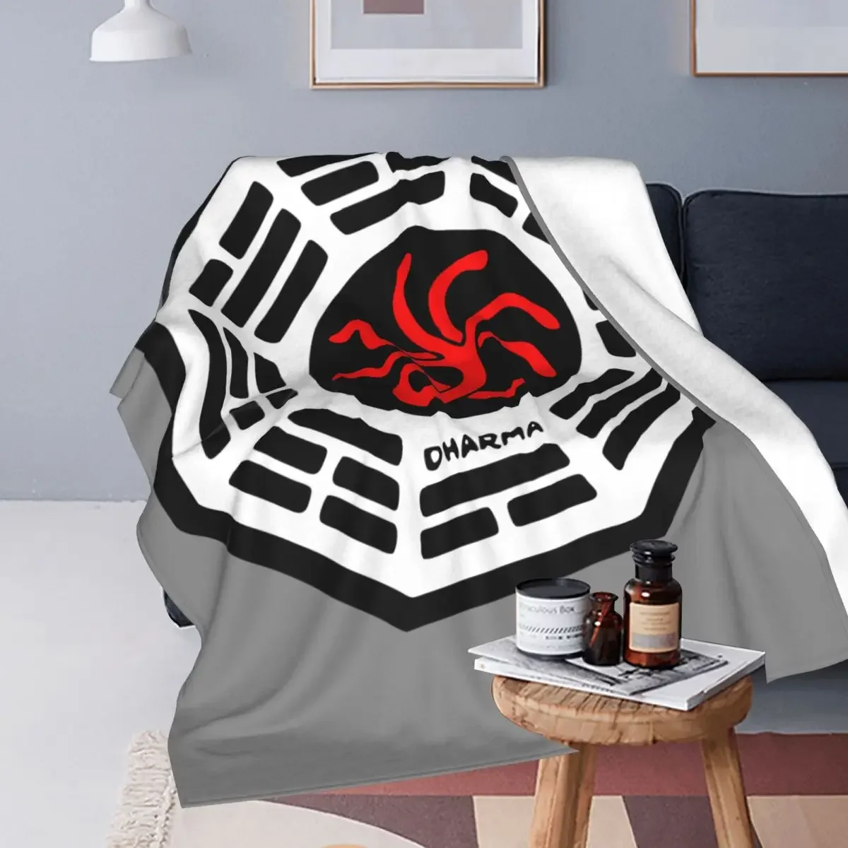 Dharma Initiative The Hydra Station Blanket Flannel Textile Decor Tv Show Lost Soft Throw Blanket for Bedding Couch Bedding